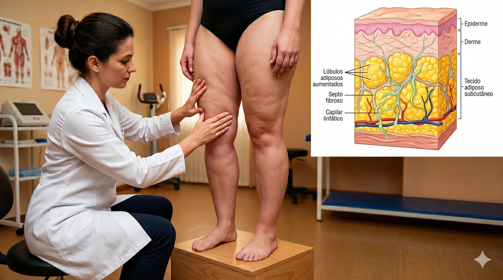 Fig. 1 — Avaliação clínica especializada no lipedema