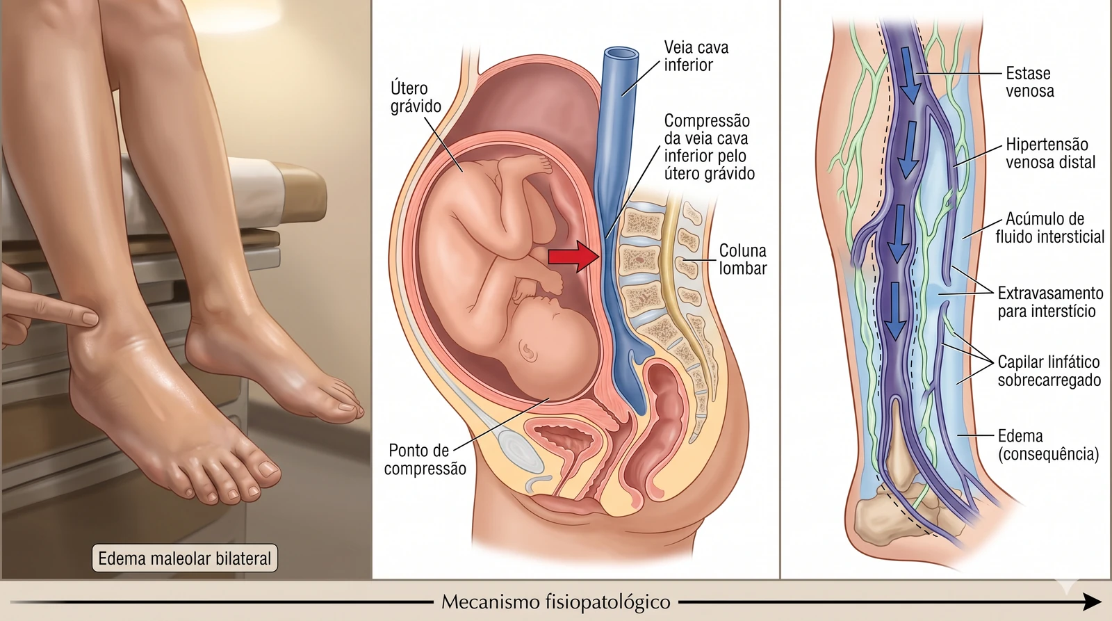 Fig. 3 — Edema maleolar gestacional bilateral