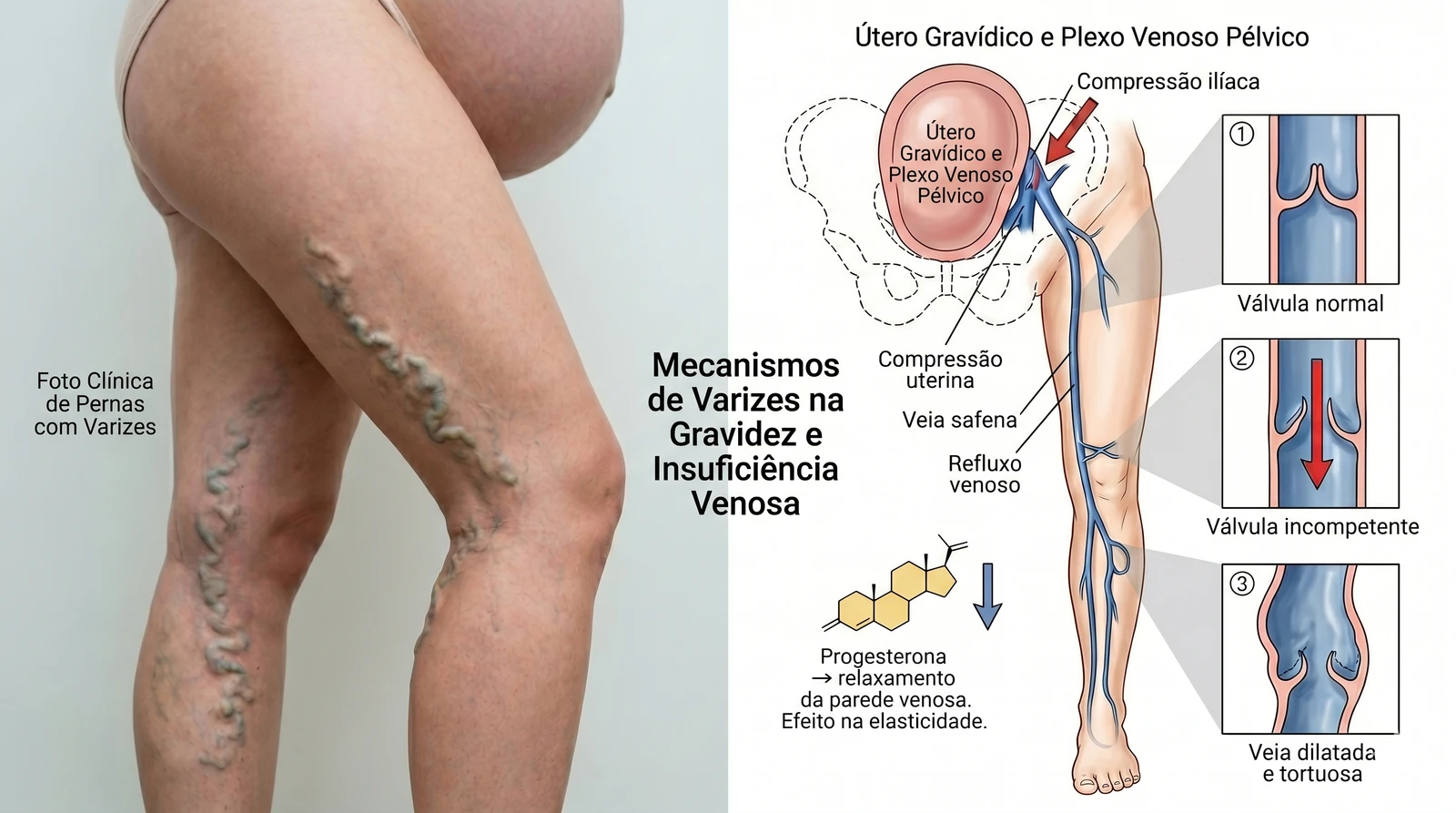 Fig. 4 — Varizes gestacionais nos membros inferiores