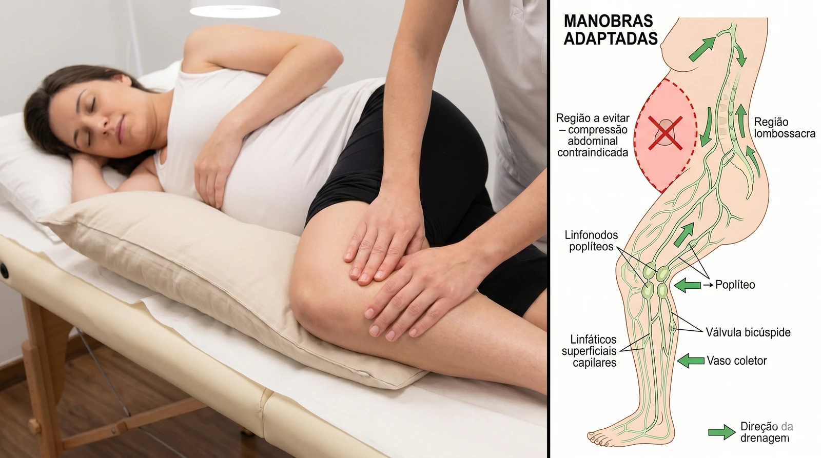 Fig. 6 — Drenagem linfática manual na gestação