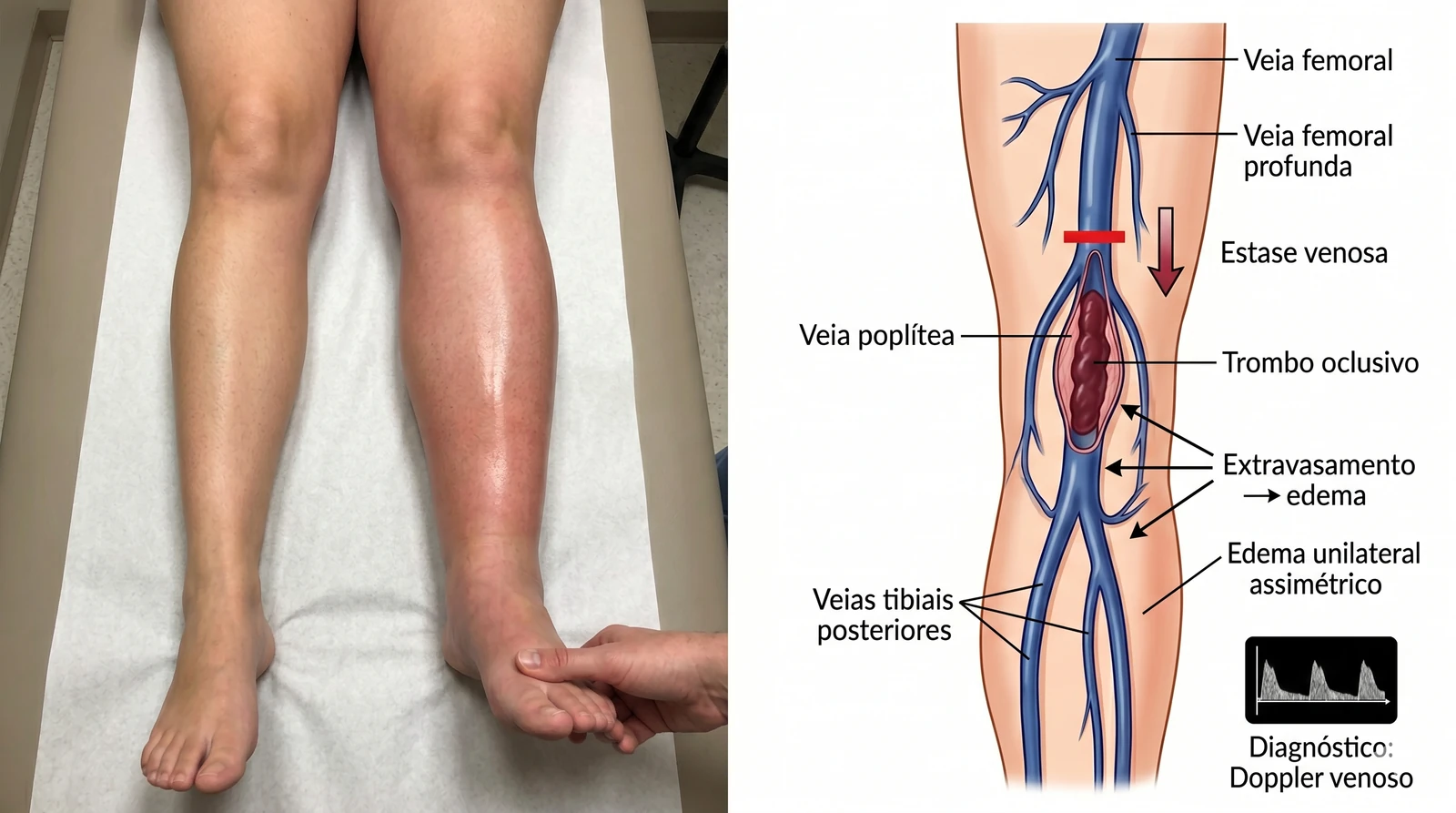 Fig. 2 — Trombose venosa profunda na gestação