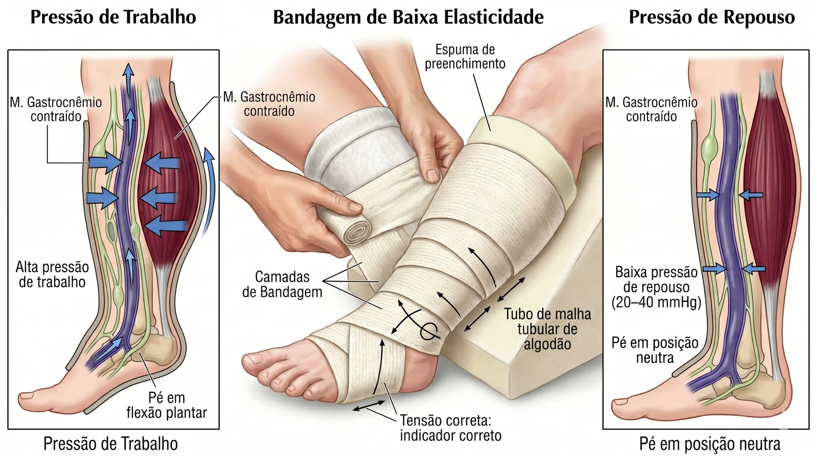 Fig. 6 — Bandagem de baixa elasticidade multicamadas