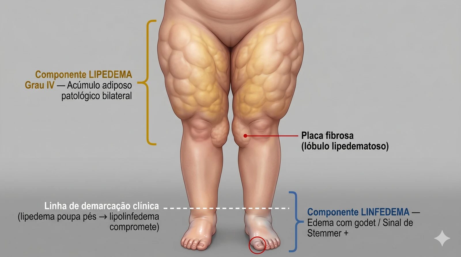 Fig. 2 — Mecanismo de desenvolvimento do lipolinfedema