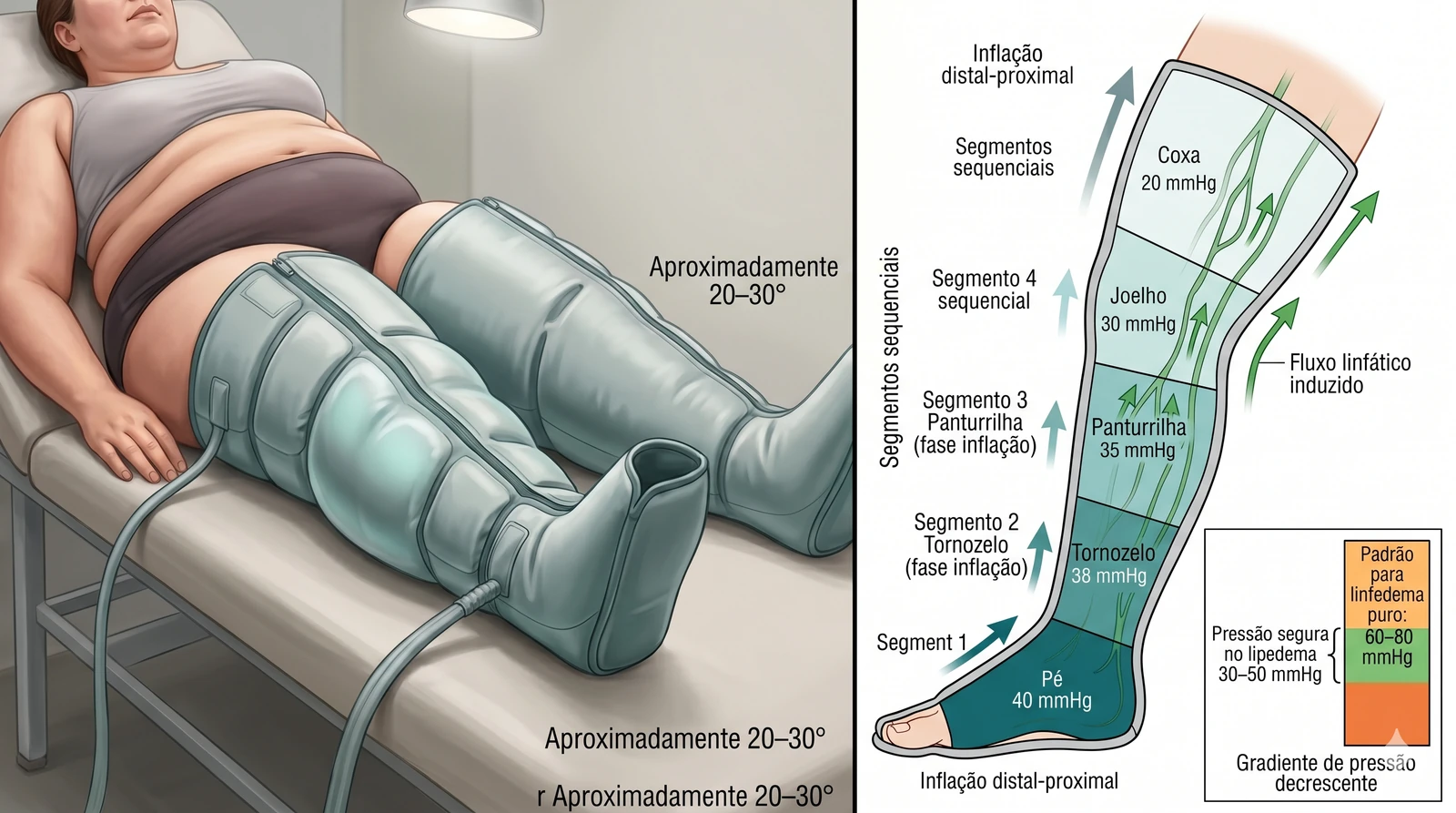 Fig. 4 — Pressoterapia pneumática intermitente