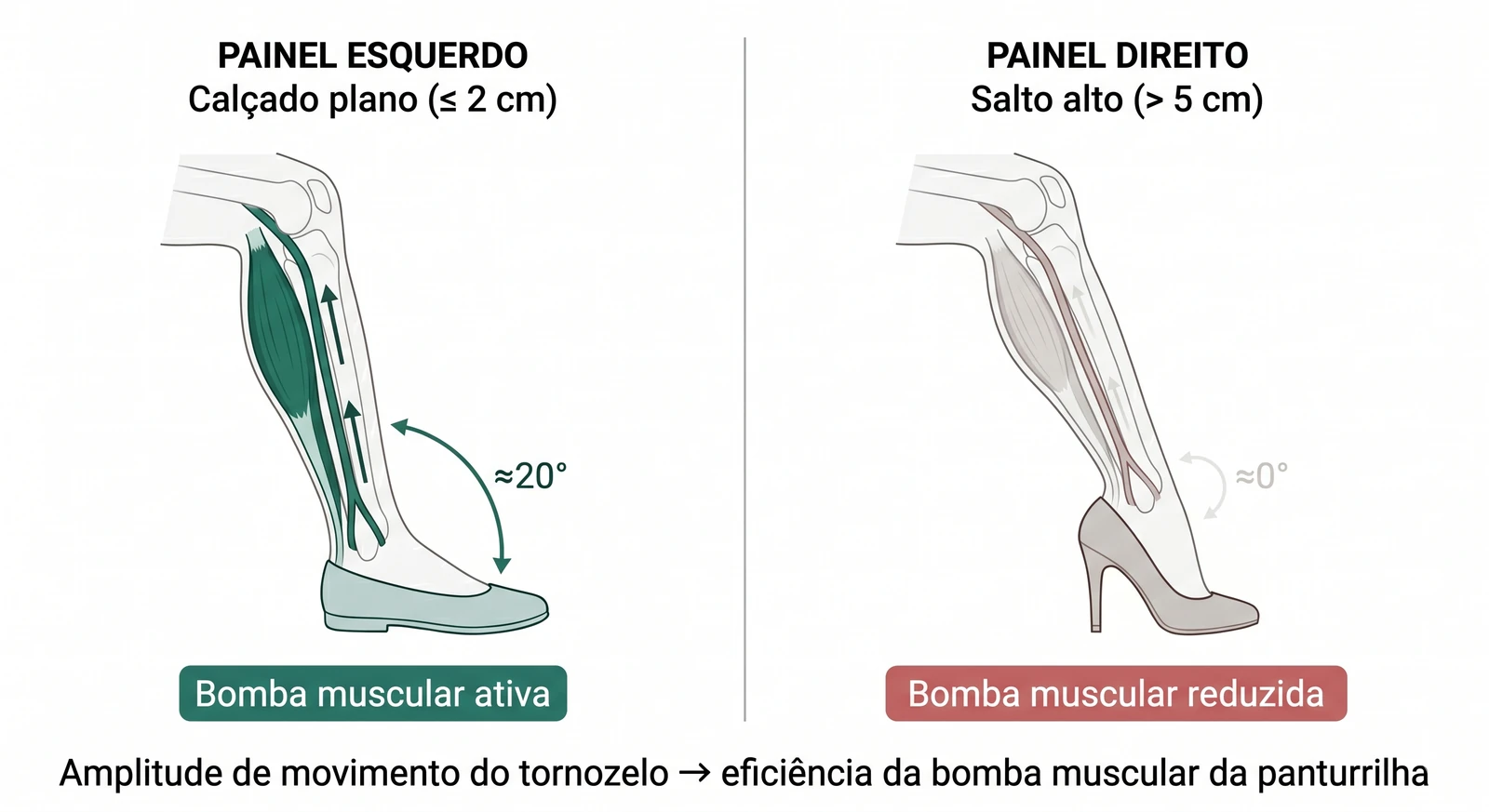 Fig. 4 — Salto alto e bomba muscular da panturrilha