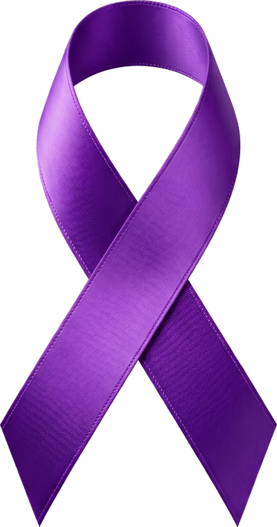 Laço roxo da conscientização do lipedema